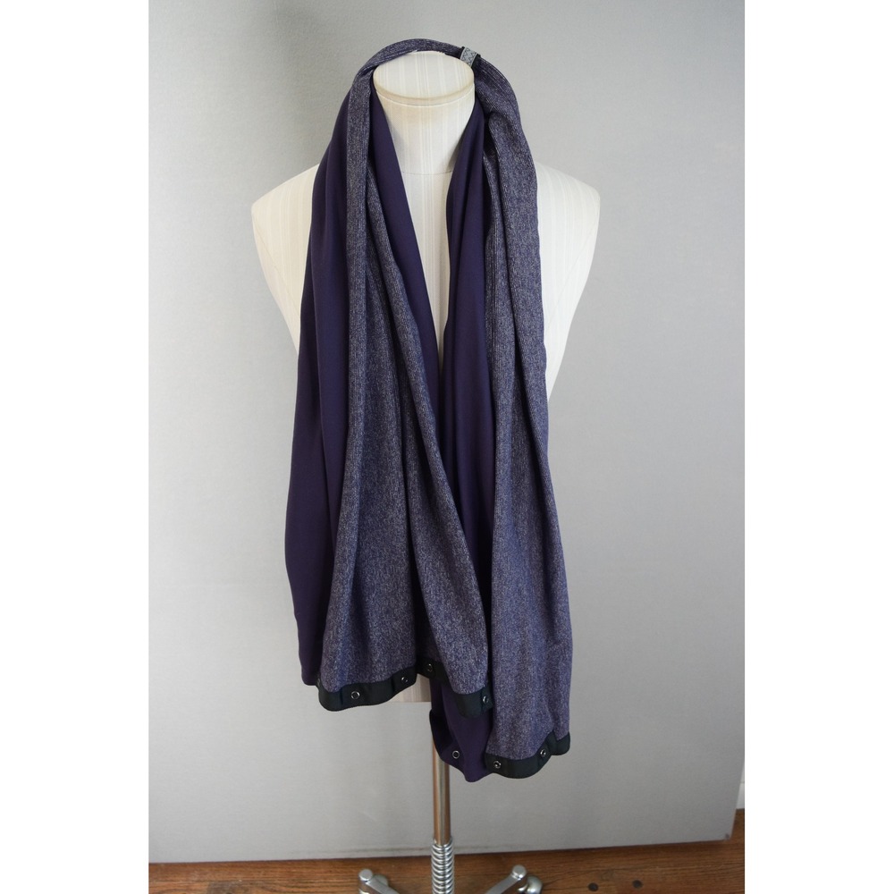 Lululemon Vinyasa Scarf Reversible Purple Wee Stripe Heathered Snap Wrap